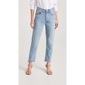 Agolde Riley High Rise Straight Crop Jeans